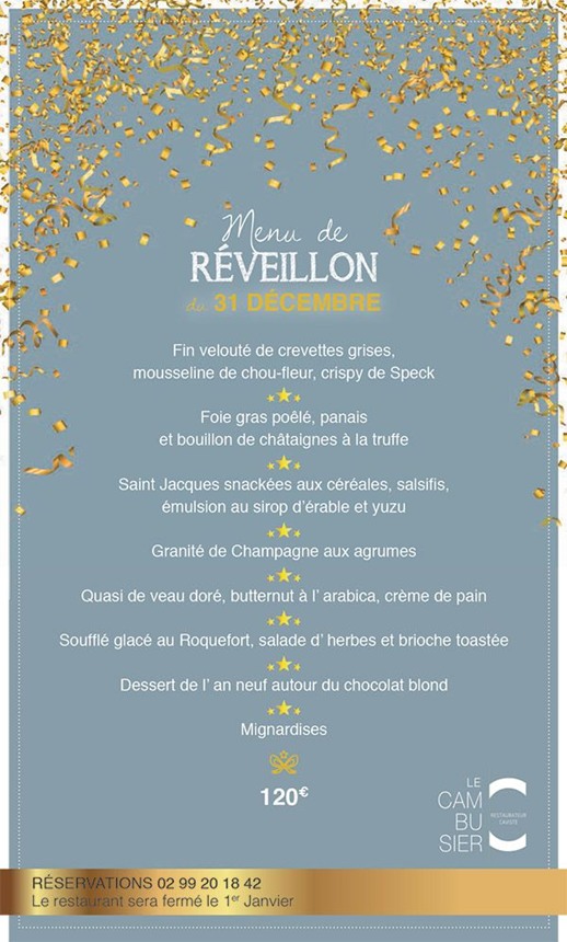 menu reveillon noel